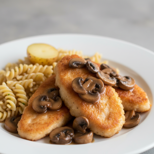 Chicken Marsala with Potato and Pasta Chicken Marsala with Potato and Pasta