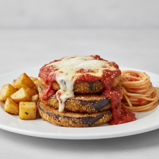 Grilled Eggplant Parm with Pasta Grilled Eggplant Parm with Pasta