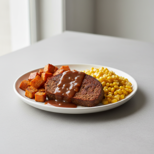 Turkey Dinner With Gravy, Potato and Veg Turkey Dinner With Gravy, Potato and Veg