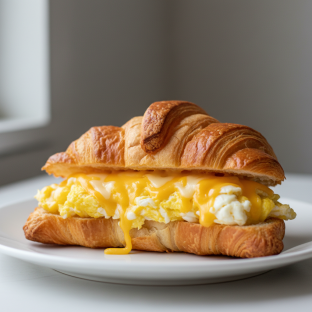 Egg and Cheese Croissant Sandwich