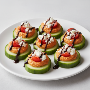 Cucumber Hummus Bites