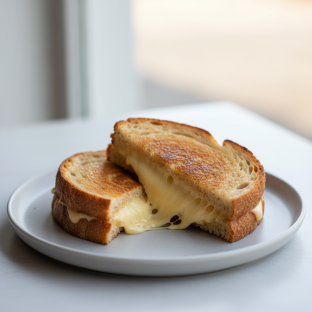 Grilled Cheese with American Cheese on Sourdough Bread