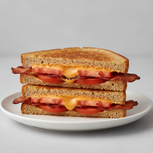 Grilled Cheese, Tomato & Bacon with American Cheese Gluten Free Bread