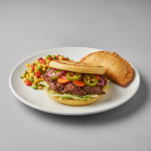 Banh Me Arepa and Chicken Empanada