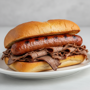 Beef and Sausage Combo Sandwich