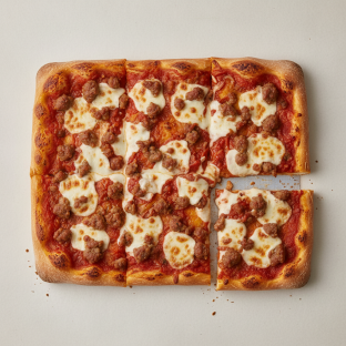 Sicilian-Style Pizza with Sausage (Half Pan)