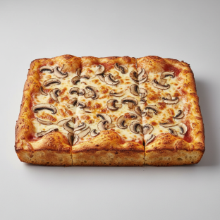 Sicilian-Style Pizza with Mushrooms (Half Pan)