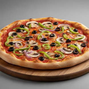 Traditional Veggie Pizza - NO CHEESE (14")