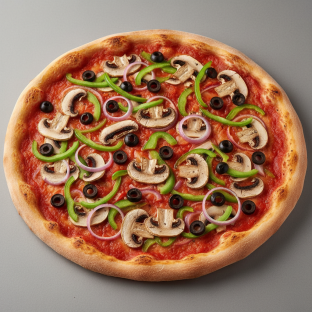 Traditional Veggie Pizza - NO CHEESE (16")