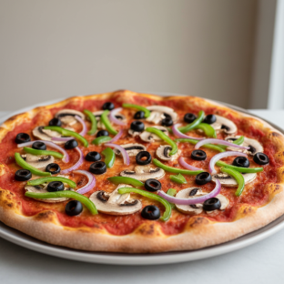 Traditional Veggie Pizza - NO CHEESE (18")