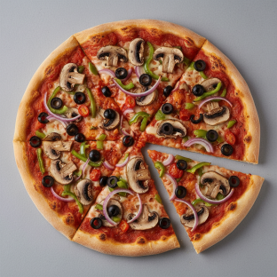 Gluten Free Veggie Pizza - NO CHEESE (10")