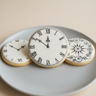 Vegan Clock Sugar Cookies