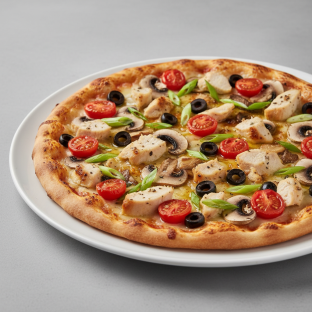 Gourmet Garlic Chicken Pizza