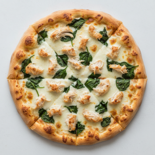 Creamy Chicken Alfredo Pizza