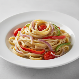 Alfredo Veggie Fettuccine Pasta