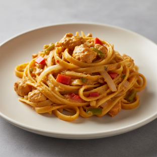 Golden Butter Chicken Fettuccine Pasta