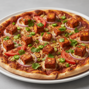 Gluten Free Tandoori Paneer Pizza