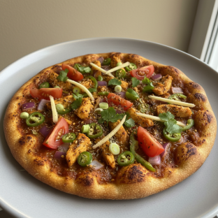 Gluten Free Chili Chicken Pizza