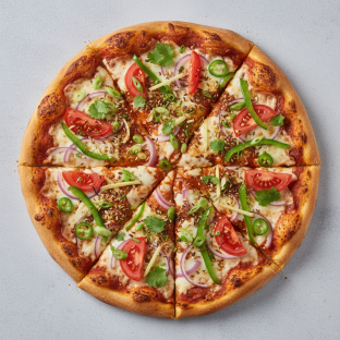 Gluten Free Vegan Indian Style Veggie Pizza