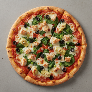 Gluten Free Cauliflower Crust Chicken Pizza