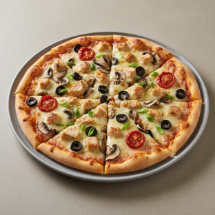 Gourmet Garlic Chicken Pizza