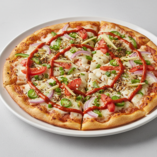 Gluten Free Vegan Indian Style Veggie Pizza