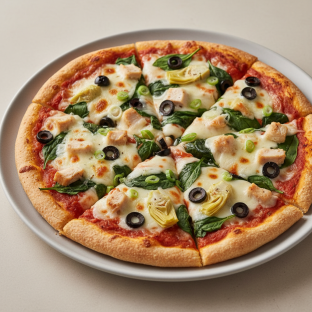 Gluten Free Cauliflower Crust Chicken Pizza