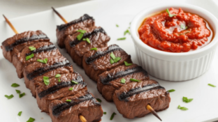 Grilled Skirt Steak Skewers