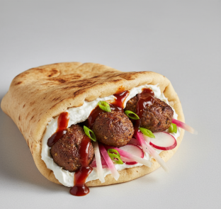 Angus Beef Keftedes Pita Wrap