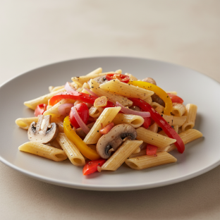 Gluten Free Penne Aglio with Mixed Vegetables
