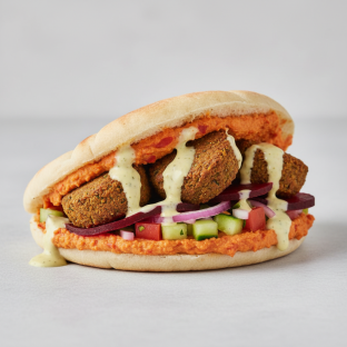 Homemade Baked Falafel Sandwich Homemade Baked Falafel Sandwich