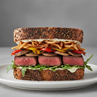 Pepper Crusted Filet Mignon Sandwich Pepper Crusted Filet Mignon Sandwich