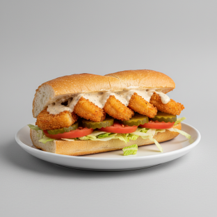 Shrimp Po’Boy Sandwich Shrimp Po’Boy Sandwich