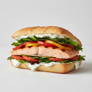 Mediterranean Salmon Sandwich Mediterranean Salmon Sandwich