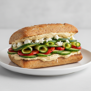Mediterranean Veggie Sandwich Mediterranean Veggie Sandwich