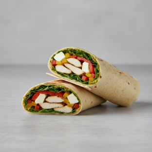 Pesto Wrap with Greek Salad Pesto Wrap with Greek Salad