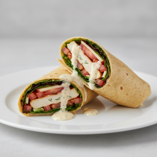 Havarti Chicken Wrap with Chef's Salad Havarti Chicken Wrap with Chef's Salad