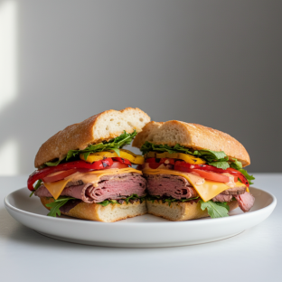 Midtown Sandwich with Greek Salad Midtown Sandwich with Greek Salad