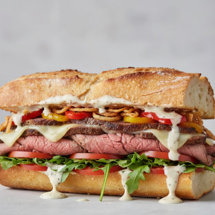 Uptown Sandwich with Greek Salad Uptown Sandwich with Greek Salad