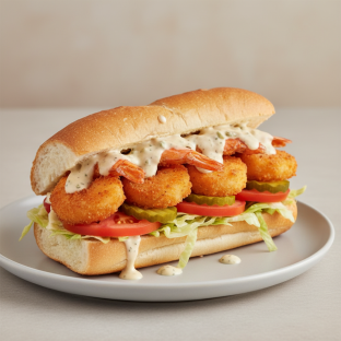Shrimp Po’Boy Sandwich Shrimp Po’Boy Sandwich