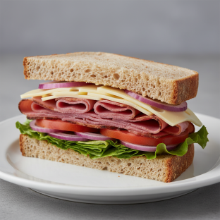 Black Forest Ham and Swiss Sandwich with Chef Salad Black Forest Ham and Swiss Sandwich with Chef Salad