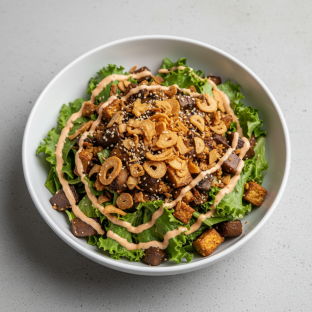 Mushroom Tofu Sisig Salad Bowl Mushroom Tofu Sisig Salad Bowl