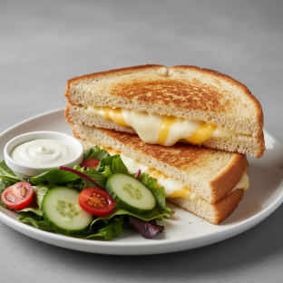 Epic Grilled Cheese Sandwich with Side Salad