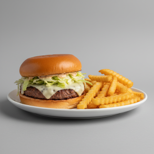 The Saucy Sally Burger with Fries