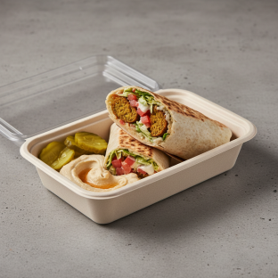 Falafel Wrap Boxed Meal Falafel Wrap Boxed Meal