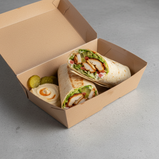 Chicken Shawarma Wrap Boxed Meal Chicken Shawarma Wrap Boxed Meal