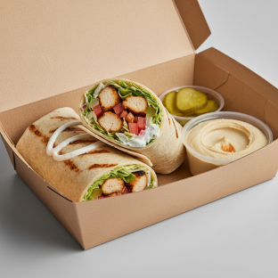 Chicken Shish Kabob Wrap Boxed Meal Chicken Shish Kabob Wrap Boxed Meal