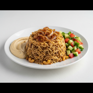 Mujadara Kushari Plate Mujadara Kushari Plate