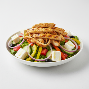 Feta Cheese Salad with Chicken Shawarma Feta Cheese Salad with Chicken Shawarma