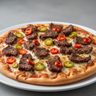 Flaming Italian Beef Pizza